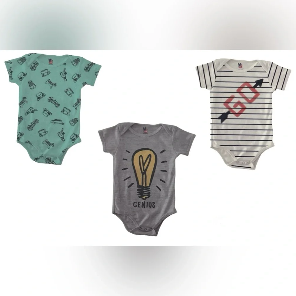 NWT Junk Food Baby Monopoly Onesie 3 Pack